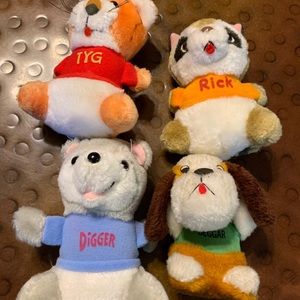 Vintage lot of Shirt Tales Plush Digger Tyg Rick